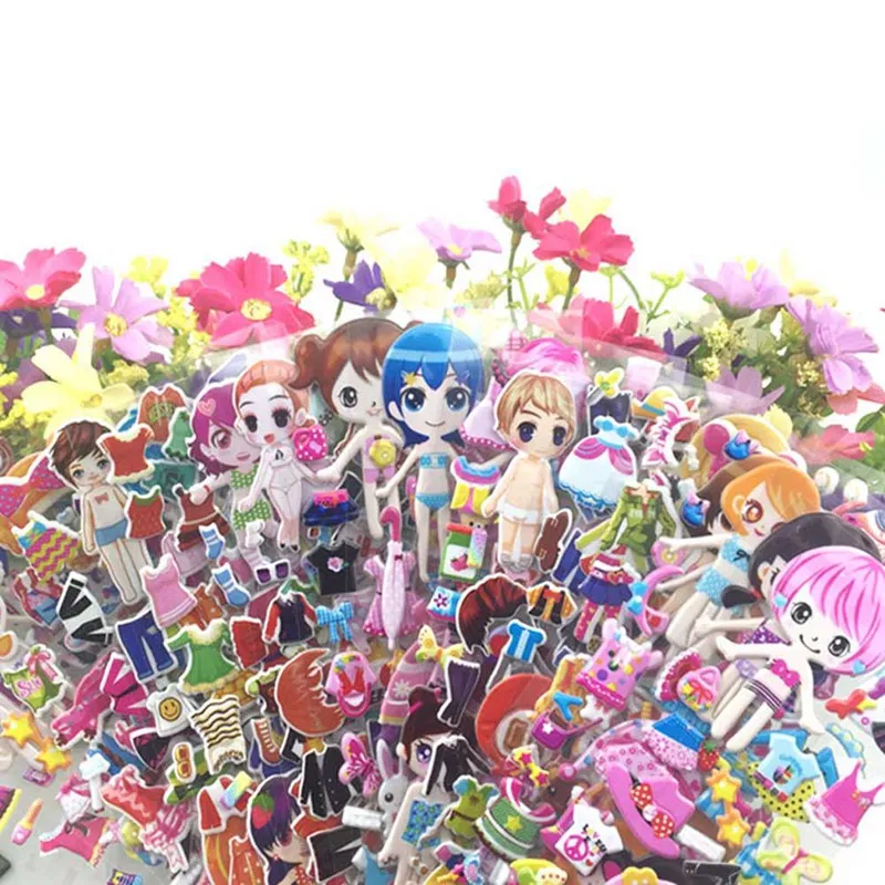 3pcs/lot Dress Up Girls 3D Stickers Kids Toys Cartoon Children Girls Dolls PVC Stickers Bubble Stickers Toy
3pcs/lot Dress Up Girls 3D Stickers Kids Toys Cartoon Children Girls Dolls PVC Stickers Bubble Stickers Toy