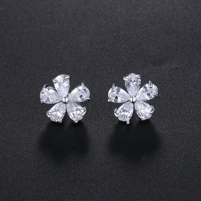 WEIMANJINGDIAN High Quality AAA Cubic Zirconia Cute Flower Stud Earrings in White Gold Color
WEIMANJINGDIAN High Quality AAA Cubic Zirconia Cute Flower Stud Earrings in White Gold Color