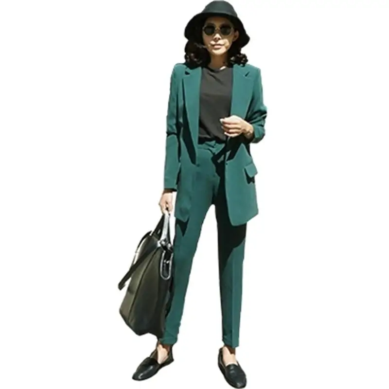 Women Slim Pant Suits Female suit New female Korea OL was thin one button jacket female nine pants suit women
Women Slim Pant Suits Female suit New female Korea OL was thin one button jacket female nine pants suit women