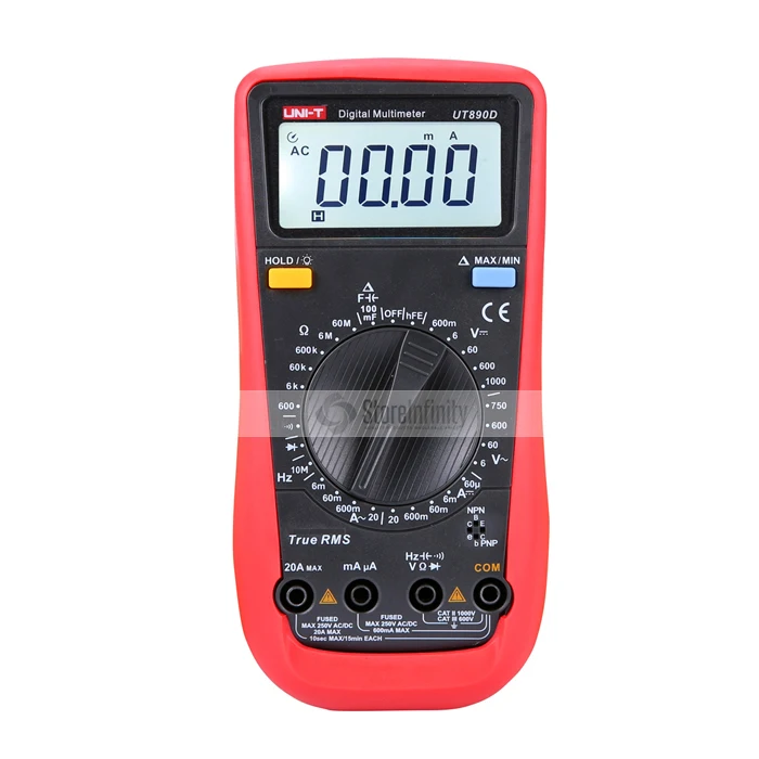 Original UT890D/UT89X/UT89XD True RMS Digital Multimeter High Current NCV/Capacitor/Triode/Temperature/Frequency Resistance Test
Original UT890D/UT89X/UT89XD True RMS Digital Multimeter High Current NCV/Capacitor/Triode/Temperature/Frequency Resistance Test