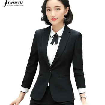 Business Blazer Women Fashion Clothes New Spring Temperament Formal Long Sleeve Slim Jacket Office Lady Interview Work Wear
Business Blazer Women Fashion Clothes New Spring Temperament Formal Long Sleeve Slim Jacket Office Lady Interview Work Wear