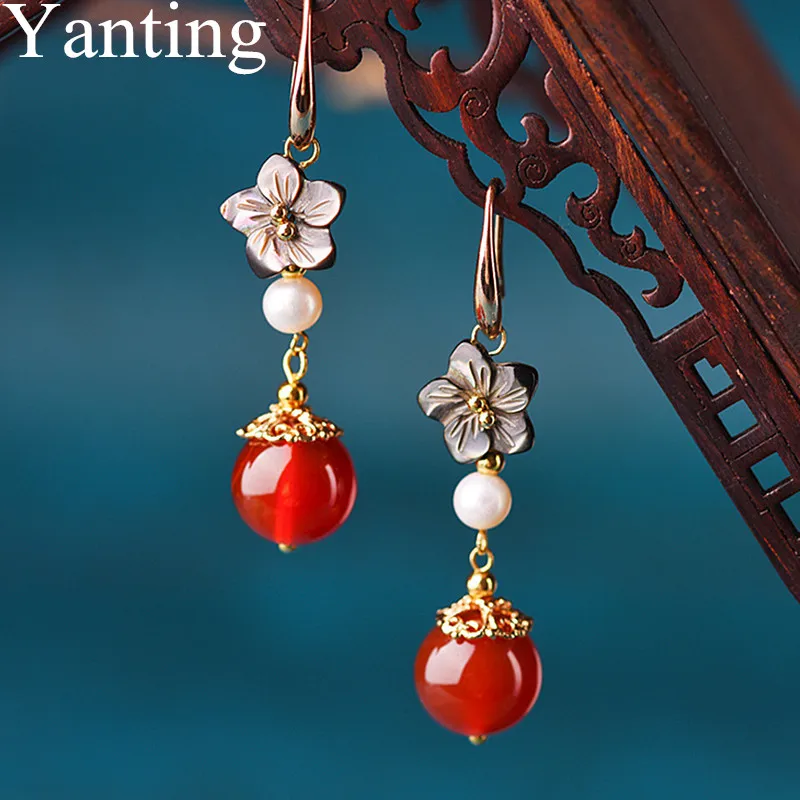 Yanting Fashion Women Earrings Shell Flower Dangle Earrings With Stones Handmade Ethnic Statement Earring Brincos Gift 0390
Yanting Fashion Women Earrings Shell Flower Dangle Earrings With Stones Handmade Ethnic Statement Earring Brincos Gift 0390