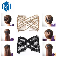 M MISM Girls Vintage Elastic DIY Pearl Hair Combs Double Magic Slide Comb Bun Hair Making Tools For Women Fine Hair Accessories
M MISM Girls Vintage Elastic DIY Pearl Hair Combs Double Magic Slide Comb Bun Hair Making Tools For Women Fine Hair Accessories