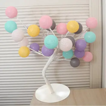 220V Colorful LED Cotton Ball Tree Light Fairy Holiday Table Lamp Teenage Style Bedroom Decor Christmas Wedding Romantic
220V Colorful LED Cotton Ball Tree Light Fairy Holiday Table Lamp Teenage Style Bedroom Decor Christmas Wedding Romantic