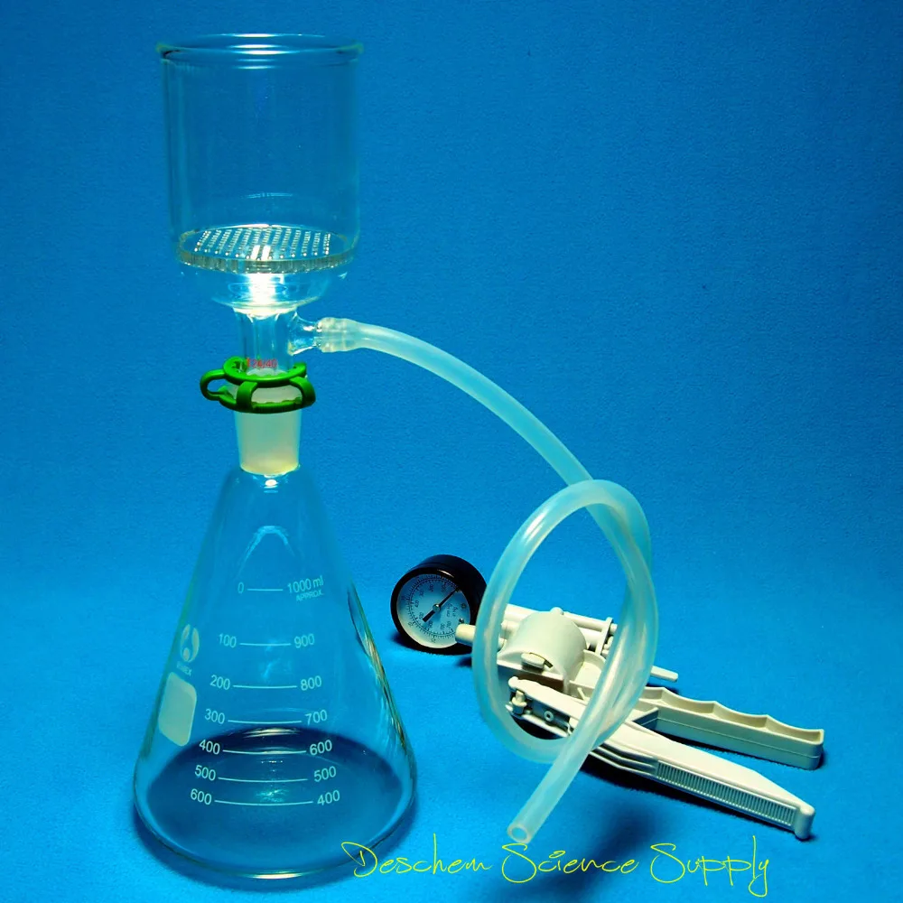 1000ml,24/40,Suction Filtration Kit,70mm Buchner Funnel,1L Flask ,W/Handle Vacuum Pump
1000ml,24/40,Suction Filtration Kit,70mm Buchner Funnel,1L Flask ,W/Handle Vacuum Pump