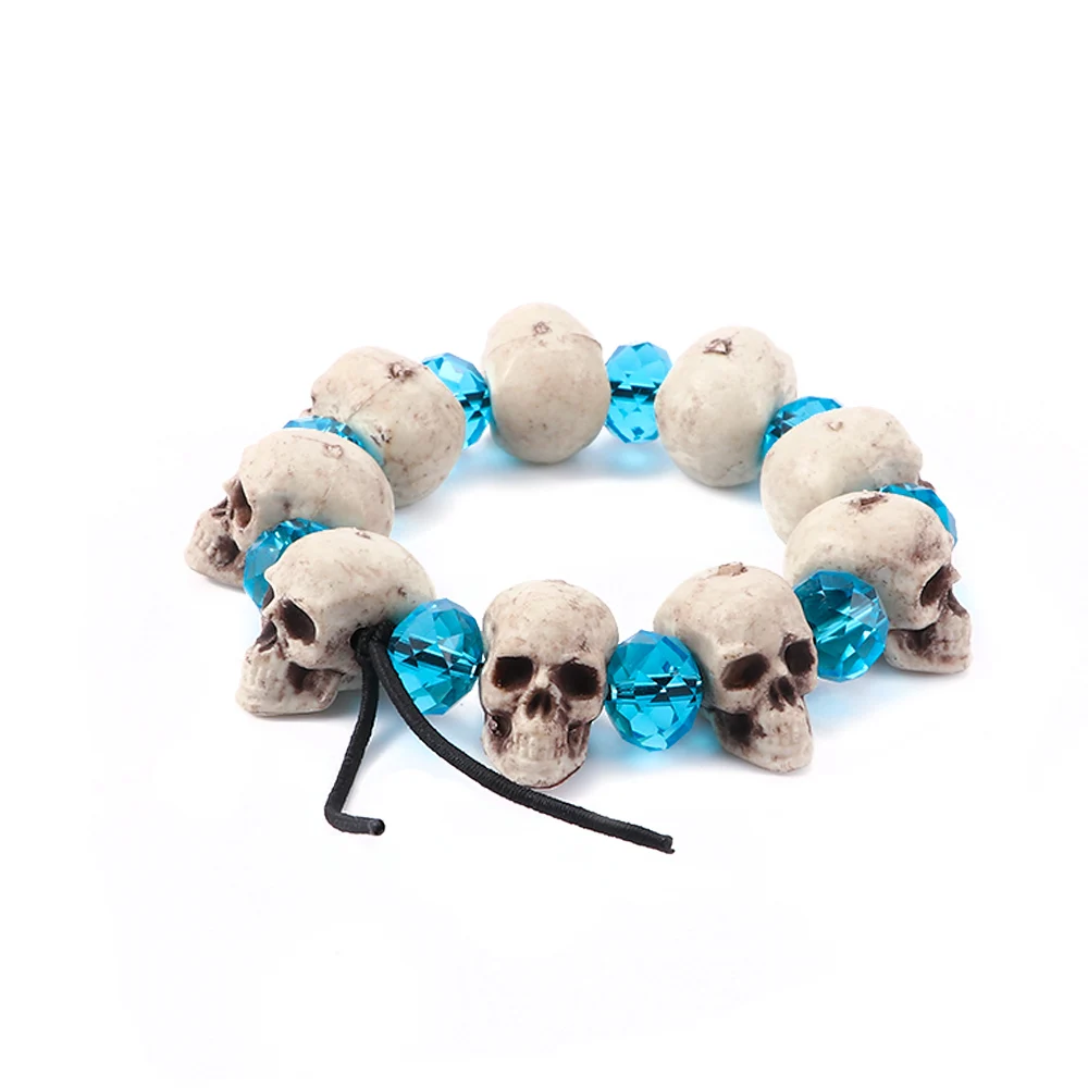 Hiphop Style Crystal Beads Strand Bracelet Fashion Men Women White Skulls Skeleton Novelty Jewelry Gift
Hiphop Style Crystal Beads Strand Bracelet Fashion Men Women White Skulls Skeleton Novelty Jewelry Gift