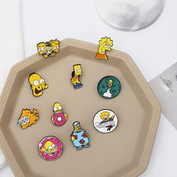 The Simpsons pins Donut Funny design Brooches Badges Humor Cartoon Enamel Backpack pins For Anime fans Gifts Jewelry wholesale
The Simpsons pins Donut Funny design Brooches Badges Humor Cartoon Enamel Backpack pins For Anime fans Gifts Jewelry wholesale