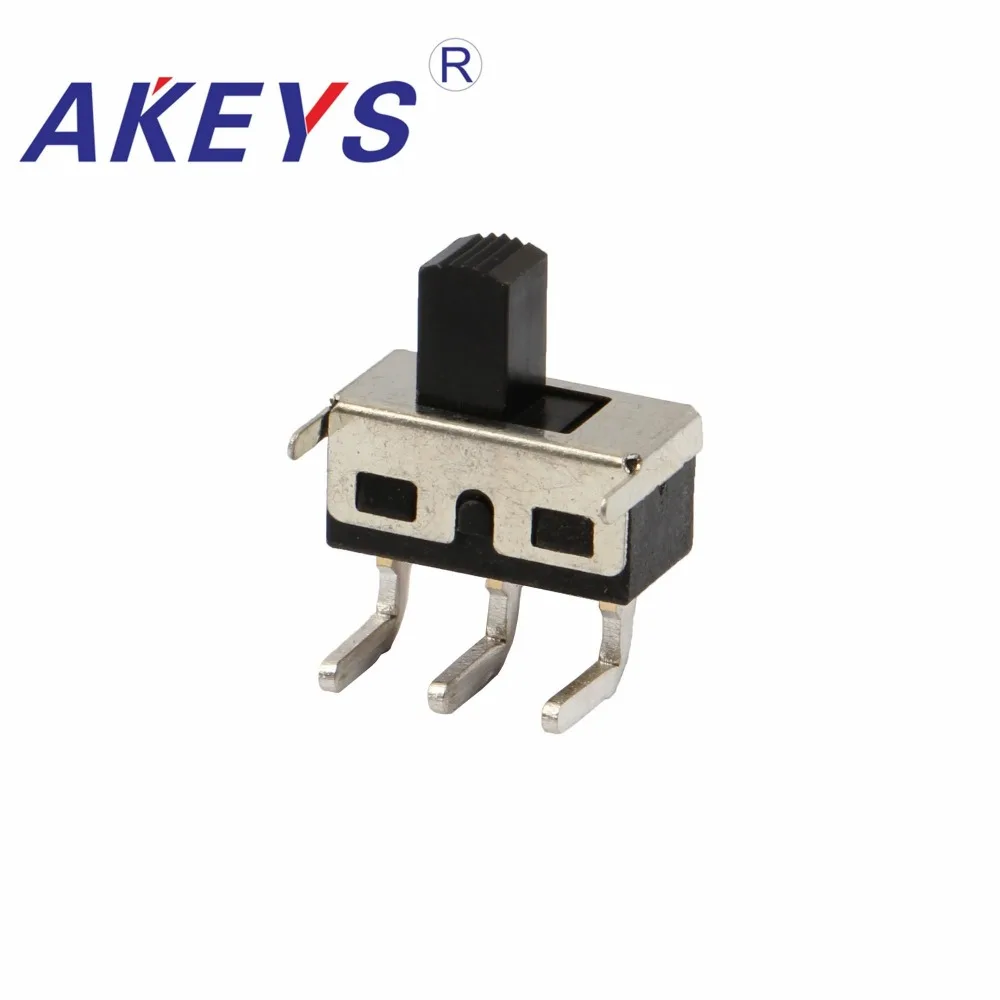 10PCS SS-12D11 1P2T Single pole double throw slide switch verticle type 3 pin bend pin with fixed pin
10PCS SS-12D11 1P2T Single pole double throw slide switch verticle type 3 pin bend pin with fixed pin