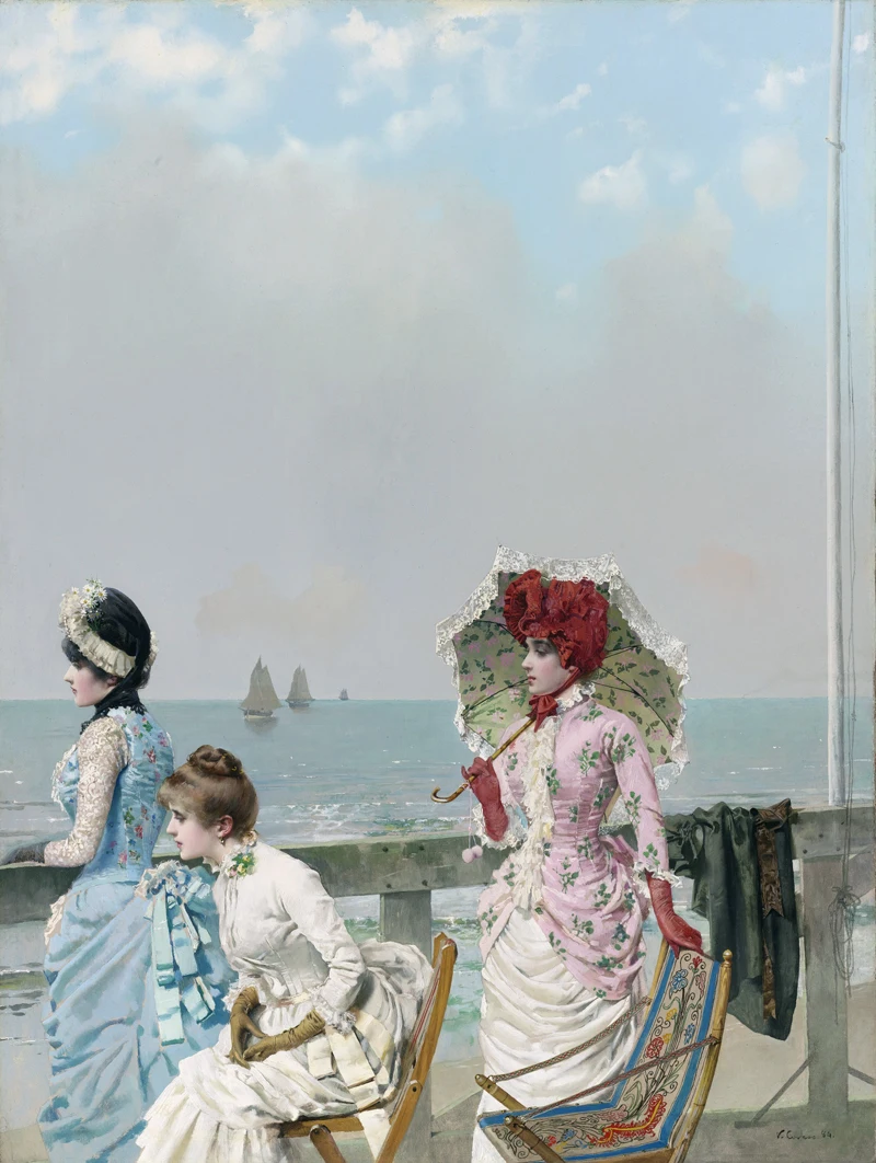 Classical figurative painting canvas portrait art poster picture court painting seascape ladies near the sea modern home decor
Classical figurative painting canvas portrait art poster picture court painting seascape ladies near the sea modern home decor