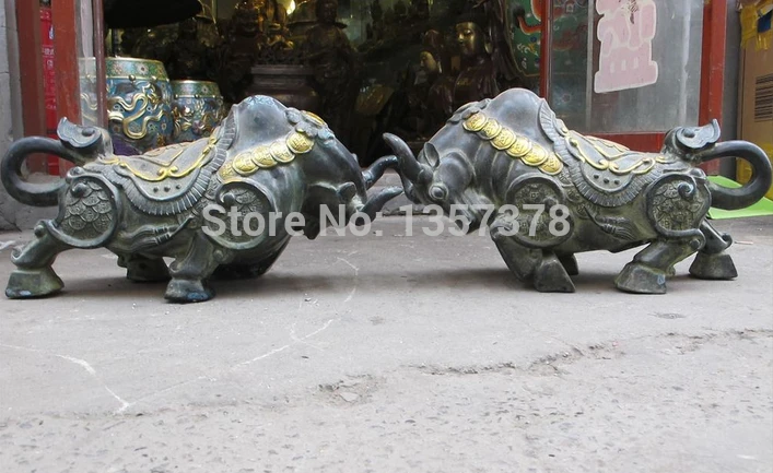 shitou 001135 19"Sino bronze gilt feng shui good luck beast Foo OX Hairy Coo Money cattle pair
shitou 001135 19"Sino bronze gilt feng shui good luck beast Foo OX Hairy Coo Money cattle pair