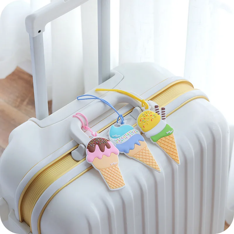 New Travel Accessories Luggage Tag Cover Creative Ice Cream Silica Gel Suitcase ID Address Holder Baggage Boarding Tags Label
New Travel Accessories Luggage Tag Cover Creative Ice Cream Silica Gel Suitcase ID Address Holder Baggage Boarding Tags Label