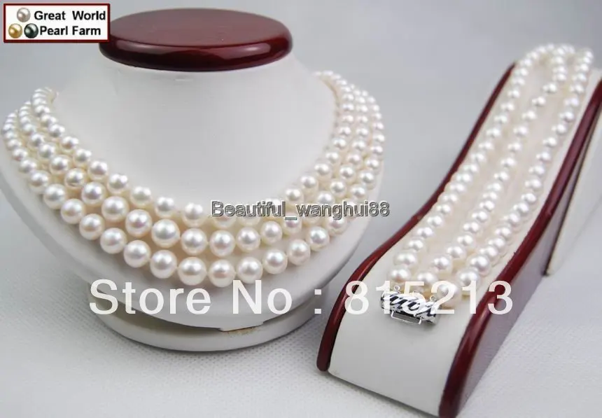 ddh052 GW Natural 6-7MM AAA+ Triple Strand White pearl Set 14K WG(Necklace&Bracelet)
ddh052 GW Natural 6-7MM AAA+ Triple Strand White pearl Set 14K WG(Necklace&Bracelet)