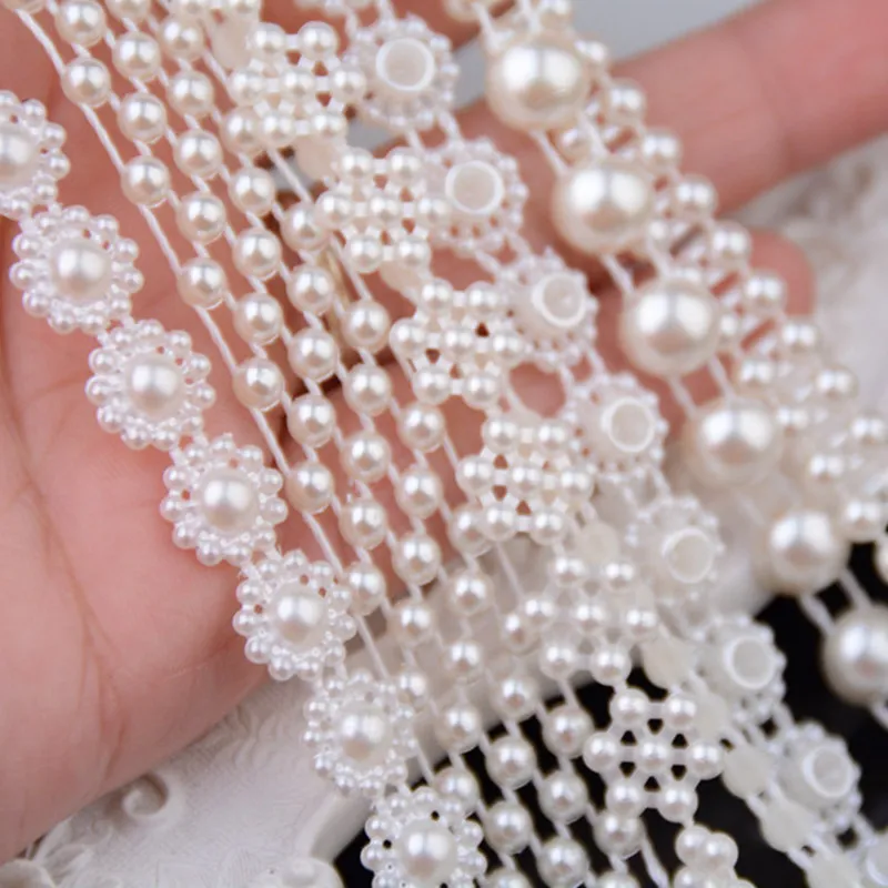 Multi Sizes Ivory/White Color ABS Imitation Pearl Beads Chain Trim Sewing for DIY Wedding Party Decoration
Multi Sizes Ivory/White Color ABS Imitation Pearl Beads Chain Trim Sewing for DIY Wedding Party Decoration