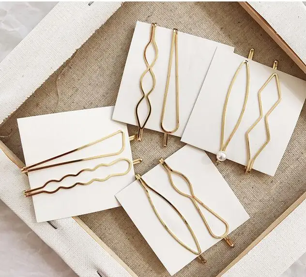 1SET Geometric Irregular Wave Hair Clips for Women Minimalist Metal Gold Color Hairpin Imitiation Pearl Hair Accessories
1SET Geometric Irregular Wave Hair Clips for Women Minimalist Metal Gold Color Hairpin Imitiation Pearl Hair Accessories