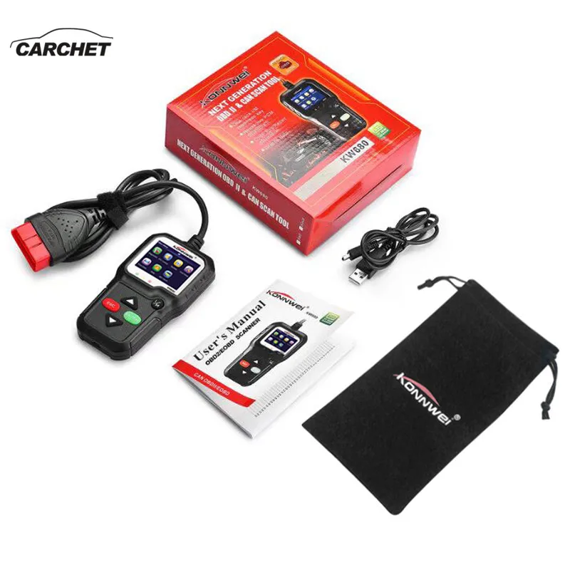 

OBD2 Scanner OBD Car Diagnostic Auto Diagnostic-Tool KONNWEI KW680 Read Clear Fault Error Codes Russian OBD2 Automotive Scanner