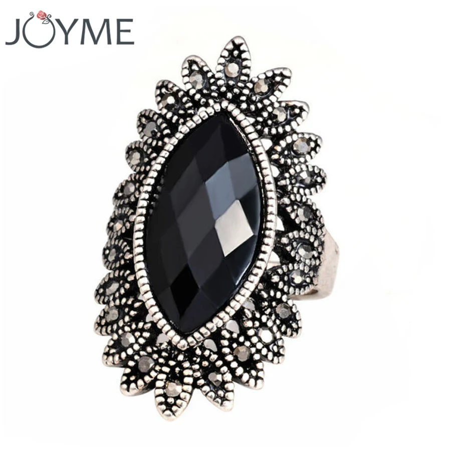 Joyme brand Luxurious Indian Jewelry Engagement Ring Women Vintage Retro Silver Black CZ Crystal Stone Female Rings
Joyme brand Luxurious Indian Jewelry Engagement Ring Women Vintage Retro Silver Black CZ Crystal Stone Female Rings