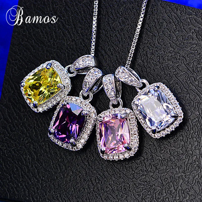 Bamos 6 Color Cubic Zirconia Pendant Necklace For Women Luxury Birthstone Jewelry Simple Geometric Necklaces & Pendants
Bamos 6 Color Cubic Zirconia Pendant Necklace For Women Luxury Birthstone Jewelry Simple Geometric Necklaces & Pendants