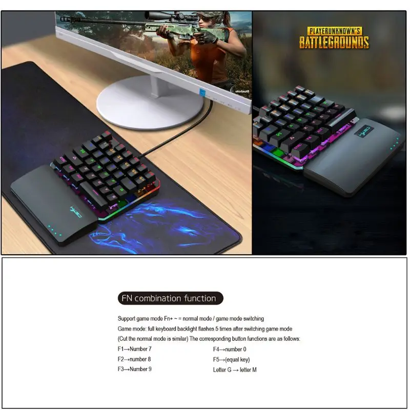 One-handed Keyboard Professional Left Hand Keypad 35-key RGB Multiple Backlight Mode Gaming Accessory
One-handed Keyboard Professional Left Hand Keypad 35-key RGB Multiple Backlight Mode Gaming Accessory