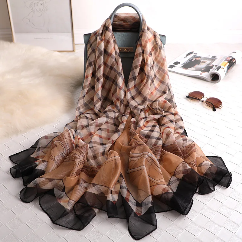 New 2019 silk scarf women plaid pashmina scarves shawls and wraps bandana hair scarf muslim hijab mousselin foulard femme beach
New 2019 silk scarf women plaid pashmina scarves shawls and wraps bandana hair scarf muslim hijab mousselin foulard femme beach