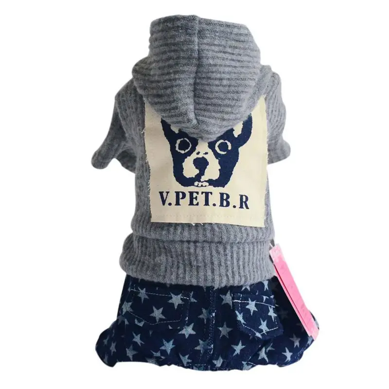 Pet Dog Clothes Printed Hooded Sweater Autumn And Winter Clothing Four-Legged Clothes Fashion Dog Head Patch Printing Denim
Pet Dog Clothes Printed Hooded Sweater Autumn And Winter Clothing Four-Legged Clothes Fashion Dog Head Patch Printing Denim