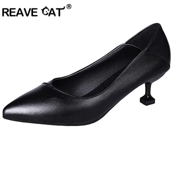 REAVE CAT NEW Spring summer Shoes woman Low heels Pointed toe Shallow Solid PU Rubber Casual Zapatos de mujer Black Pink A1607
REAVE CAT NEW Spring summer Shoes woman Low heels Pointed toe Shallow Solid PU Rubber Casual Zapatos de mujer Black Pink A1607
