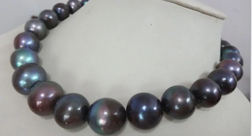 FREE SHIPPING HOT sell new Style >>>>TOP HUGE 18"12-15MM NATURAL SOUTH SEA GENUINE BLACK PEACOCK BLUE PEARL NECKLACE AA
FREE SHIPPING HOT sell new Style >>>>TOP HUGE 18"12-15MM NATURAL SOUTH SEA GENUINE BLACK PEACOCK BLUE PEARL NECKLACE AA