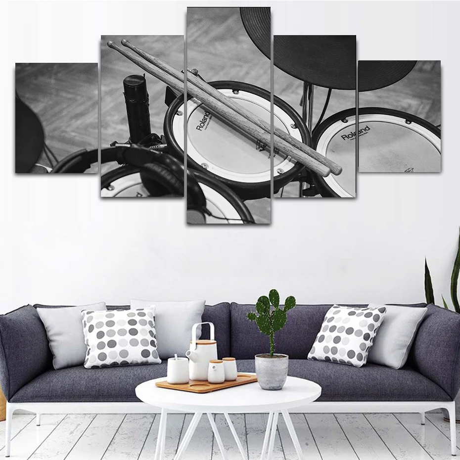 5 pieces HD print Black poster modular canvas painting music machine Drum wall art murals retro chart artwork living room decor
5 pieces HD print Black poster modular canvas painting music machine Drum wall art murals retro chart artwork living room decor