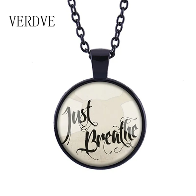 Just Breathe Quote Necklace Glass Cabochon Silver Chain Inspirational Letter Fashion Jewelry Gift for Lover Family Friends
Just Breathe Quote Necklace Glass Cabochon Silver Chain Inspirational Letter Fashion Jewelry Gift for Lover Family Friends