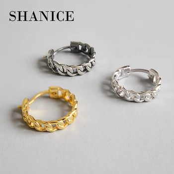 SHANICE Punk 925 Sterling Silver Jewelry Chain Design Hoop Earrings for Women Retro Twist Thai Silver boucle d'oreille femme
SHANICE Punk 925 Sterling Silver Jewelry Chain Design Hoop Earrings for Women Retro Twist Thai Silver boucle d'oreille femme