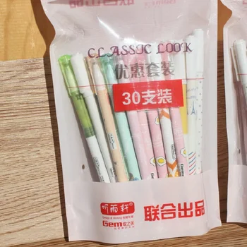 30 PCS Gel Pen Set Bag 0.5mm Black Ink Pen Student Signature Pen School Supplies Tools Escolar Caneta Ballpoint Pen
30 PCS Gel Pen Set Bag 0.5mm Black Ink Pen Student Signature Pen School Supplies Tools Escolar Caneta Ballpoint Pen
