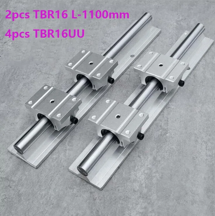 2 шт. TBR16 L-1100mm рельсовая линейная направляющая + 4 шт. TBR16UU блоки линейных подшипников для ЧПУ
2 шт. TBR16 L-1100mm рельсовая линейная направляющая + 4 шт. TBR16UU блоки линейных подшипников для ЧПУ