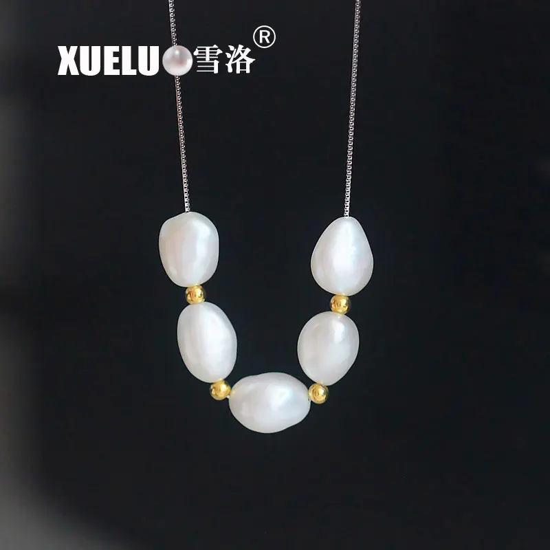 XUELUO 925 Sterling Silver Fashion Natural Baroque Fresh Water Pearl Pendant Necklace for lady
XUELUO 925 Sterling Silver Fashion Natural Baroque Fresh Water Pearl Pendant Necklace for lady