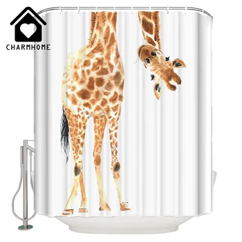 CHARMHOME Fun Giraffe Animal Africa Watercolor Shower Curtain Fabric Bathroom Decor Waterproof Polyester Shower Curtains Mat
CHARMHOME Fun Giraffe Animal Africa Watercolor Shower Curtain Fabric Bathroom Decor Waterproof Polyester Shower Curtains Mat