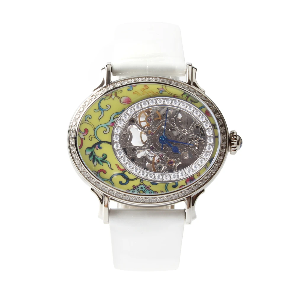 Seagull Oval Shape Elegant Rhinestones Flower Dial Women Mechanical Watch 739.758L
Seagull Oval Shape Elegant Rhinestones Flower Dial Women Mechanical Watch 739.758L