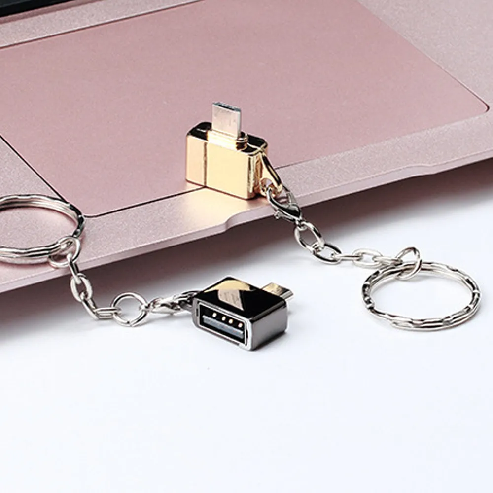 Top Sale New Arrival Metal Micro USB Male To USB 2.0 A Female OTG Converter Adapter With Key Chain Mobile Phone Adapters
Top Sale New Arrival Metal Micro USB Male To USB 2.0 A Female OTG Converter Adapter With Key Chain Mobile Phone Adapters