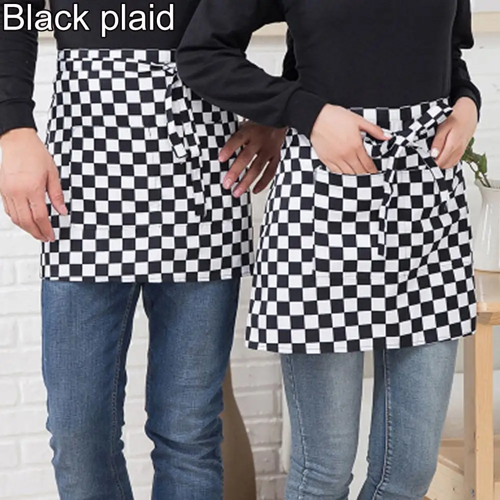 Kitchen Cooking Apron Striped Plaid Half-Length Short Waist Apron with Pocket Catering Chef Waiter Bar
Kitchen Cooking Apron Striped Plaid Half-Length Short Waist Apron with Pocket Catering Chef Waiter Bar