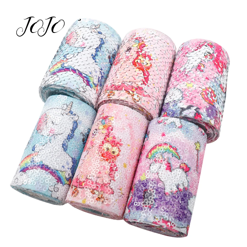 JOJO BOWS 75mm 2y Encryption Reversible Sequin Ribbon Printed Unicorn Solid Webbing Home Textile Sewing DIY Hair Bow Home Decor
JOJO BOWS 75mm 2y Encryption Reversible Sequin Ribbon Printed Unicorn Solid Webbing Home Textile Sewing DIY Hair Bow Home Decor