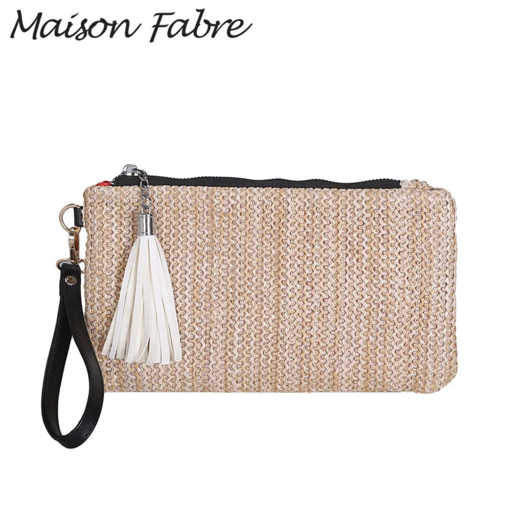 Maison Fabre Bag womens Woven wallet zipper long Straw vintage wallet Simple coin purse 2019 Summer ladies Card Holder pocket
Maison Fabre Bag womens Woven wallet zipper long Straw vintage wallet Simple coin purse 2019 Summer ladies Card Holder pocket