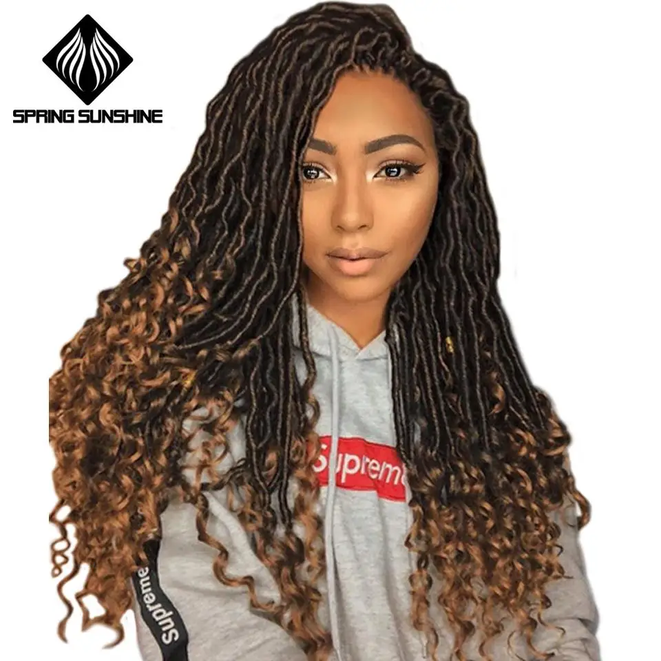 Spring sunshine Ombre Faux Locs Crochet Braid Hair Bohemian Faux Locs Curly Braiding Hair Synthetic Braids Hair
Spring sunshine Ombre Faux Locs Crochet Braid Hair Bohemian Faux Locs Curly Braiding Hair Synthetic Braids Hair