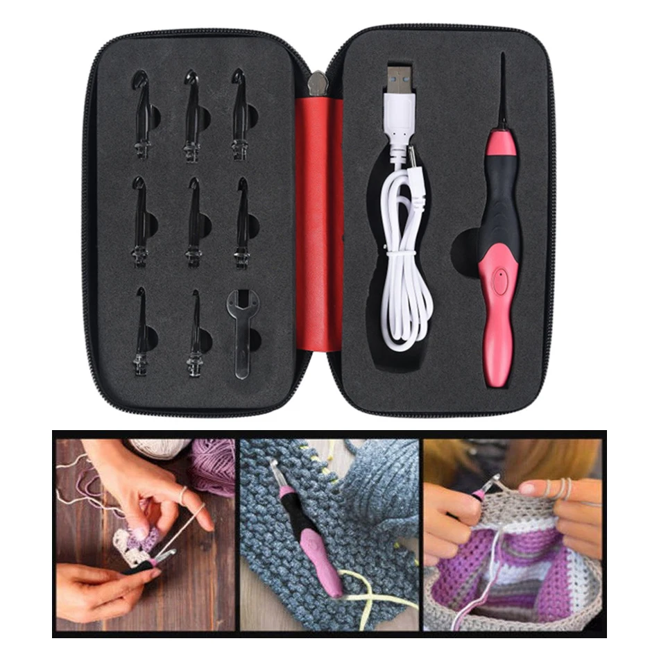 Rechargeable 9 Size Lighted Crochet Hook Li-Battery lite needle Emergency Lighting Knitting Needles Replaceable Top Hook
Rechargeable 9 Size Lighted Crochet Hook Li-Battery lite needle Emergency Lighting Knitting Needles Replaceable Top Hook