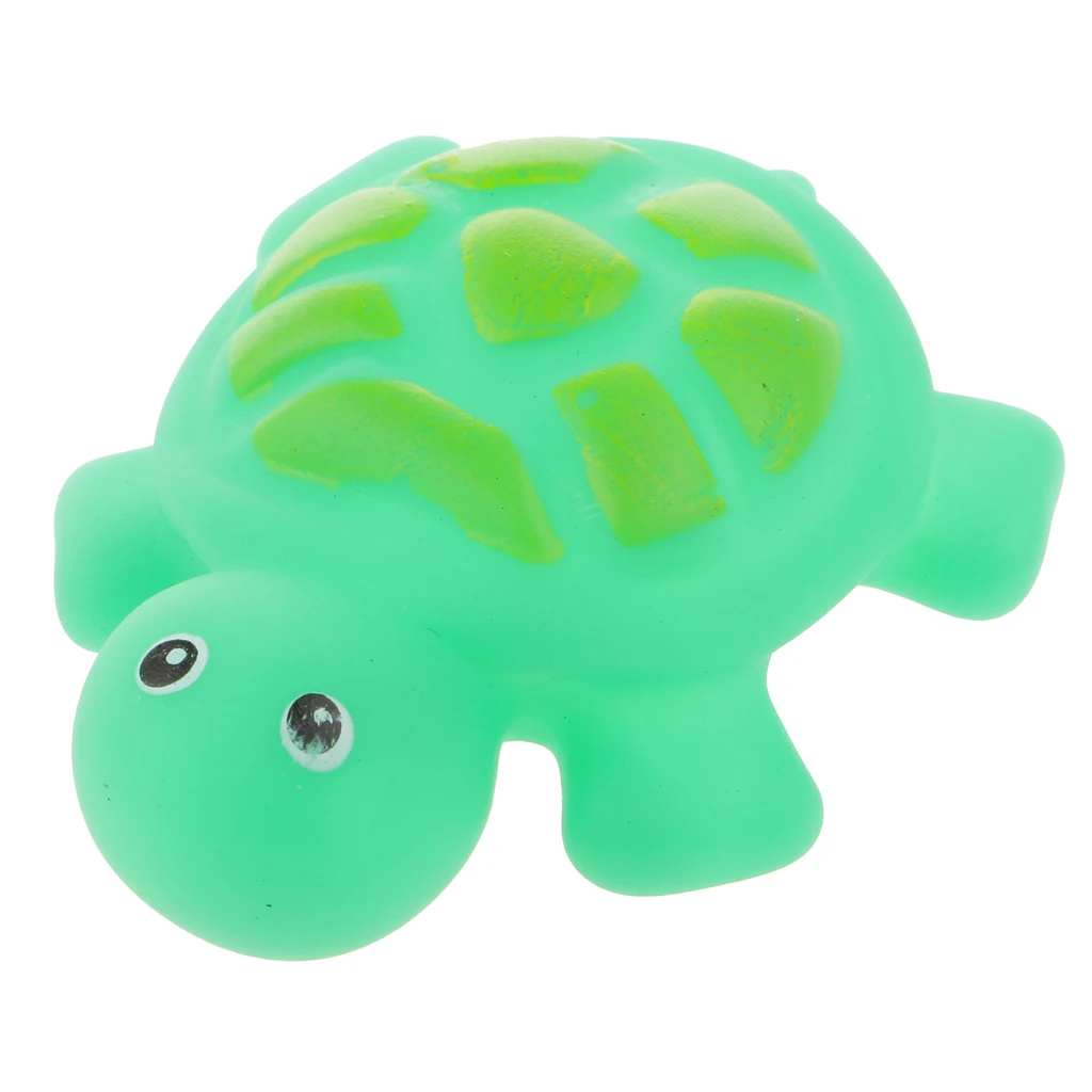 6Pcs/Set Rubber Baby Squeaky Bathroom Bath Time Toy Rubber Mini Swimming Animals Toys Great Gift