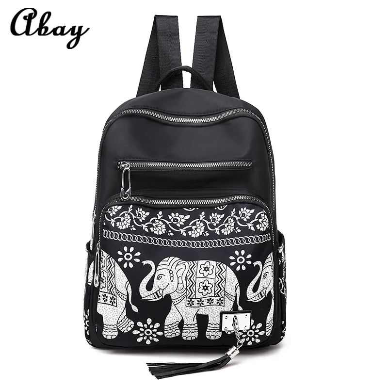 2019 new backpack female multifunctional leisure Oxford backpack national wind elephant print large capacity anti-theft backpack
2019 new backpack female multifunctional leisure Oxford backpack national wind elephant print large capacity anti-theft backpack