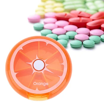 7 Sub Grid Pill Case Round Fruit Shape Weekly Health Care Medicine Pill Box Medicine Storage Organizer Case
7 Sub Grid Pill Case Round Fruit Shape Weekly Health Care Medicine Pill Box Medicine Storage Organizer Case