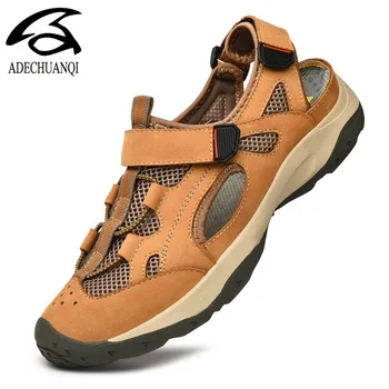 New Fashion Summer Beach Breathable Men Sandals Genuine Leather Men's Sandal Man Causal Shoes
New Fashion Summer Beach Breathable Men Sandals Genuine Leather Men's Sandal Man Causal Shoes