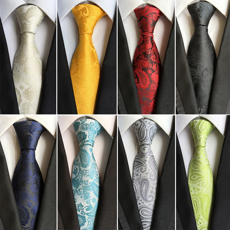 Ricnais New Arrival Mens Paisley Tie Silk Necktie 8cm Fashion Classic Red Black Neck Ties For Man Business Wedding Party
Ricnais New Arrival Mens Paisley Tie Silk Necktie 8cm Fashion Classic Red Black Neck Ties For Man Business Wedding Party