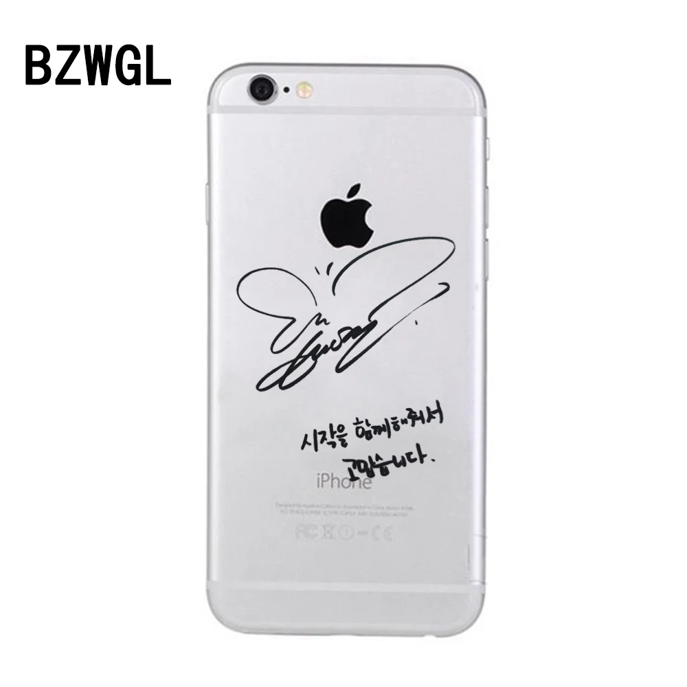 BZWGL Brand Taeyeon signature Transparent soft case Phone Case for iPhone X 5s 6s 7 8 Plus cover for samsung S6 S7 S8 edge Note5
BZWGL Brand Taeyeon signature Transparent soft case Phone Case for iPhone X 5s 6s 7 8 Plus cover for samsung S6 S7 S8 edge Note5