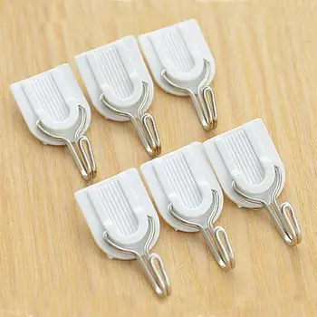 White Self-adhesive Wall Hook Hanger Plastic Sticky Door after Seamless tile strong stick hook wall hook hanger 6Pcs
White Self-adhesive Wall Hook Hanger Plastic Sticky Door after Seamless tile strong stick hook wall hook hanger 6Pcs