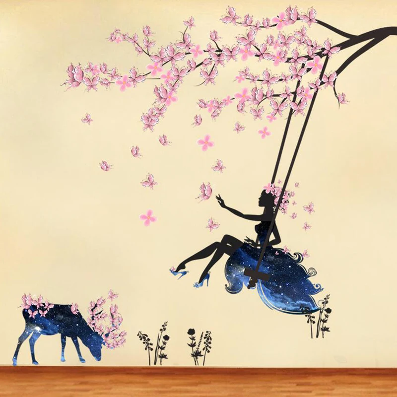 Pink flower tree girl swing wall stickers home decor adhesive kids room wall stikers cartoon animals nursery wall decals
Pink flower tree girl swing wall stickers home decor adhesive kids room wall stikers cartoon animals nursery wall decals
