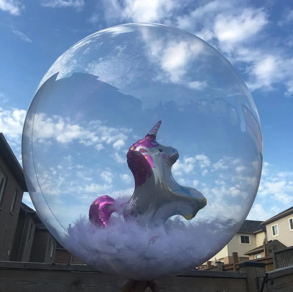 1set 2pcs 24inch Bubble No wrinkles Clear PVC Unicorn Balloons Transparent Heart Horse Balloon Birthday Party Decorations
1set 2pcs 24inch Bubble No wrinkles Clear PVC Unicorn Balloons Transparent Heart Horse Balloon Birthday Party Decorations