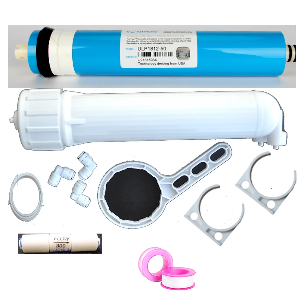 Free Shipping 50gpd Vontron RO Membrane + 1812 RO Membrane Housing + Reverse Osmosis Water Filter System Partsosmosis fittings
Free Shipping 50gpd Vontron RO Membrane + 1812 RO Membrane Housing + Reverse Osmosis Water Filter System Partsosmosis fittings